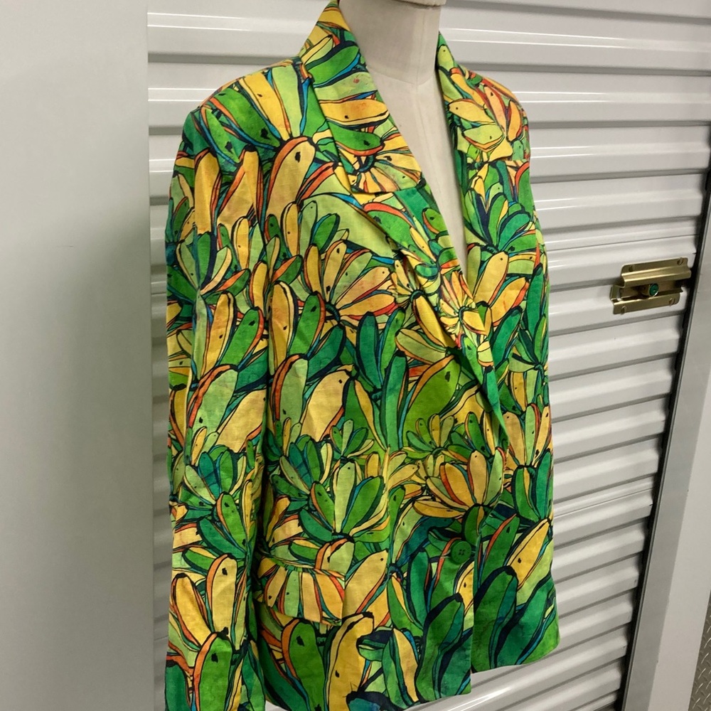 Farm Rio banana linen jacket M - Picture 2 of 4